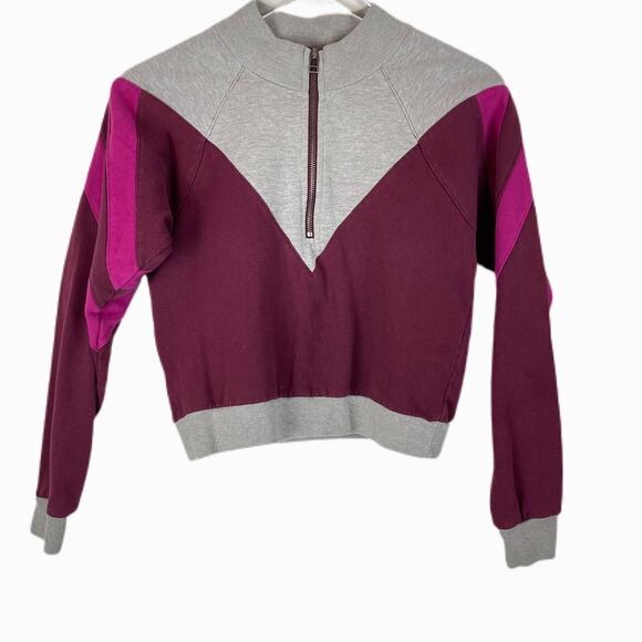 Urban Outfitters Kent Colorblock Half-Zip Sweatshirt  Sz M - Picture 1 of 6
